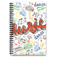 Music-color-elements 5 5  X 8 5  Notebook by Wegoenart