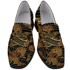 Oriental-traditional-seamless-pattern Women s Chunky Heel Loafers by Wegoenart