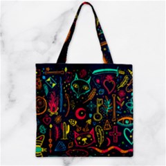 Sketch-graphic-illustration Zipper Grocery Tote Bag by Wegoenart