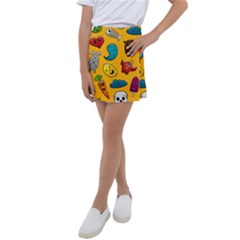 Graffiti Characters Seamless Ornament Kids  Tennis Skirt by Wegoenart