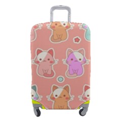 Cute Kawaii Kittens Seamless Pattern Luggage Cover (small) by Wegoenart