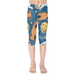 Missile Pattern Kids  Capri Leggings  by Wegoenart