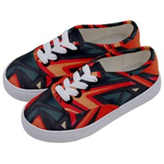 Graffiti Detail Wallpaper Texture Background Kids  Classic Low Top Sneakers by Wegoenart