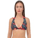 Graffiti Detail Wallpaper Texture Background Double Strap Halter Bikini Top View1
