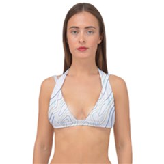 Abstract Colorful Topographic Map Design Vector Double Strap Halter Bikini Top by Wegoenart