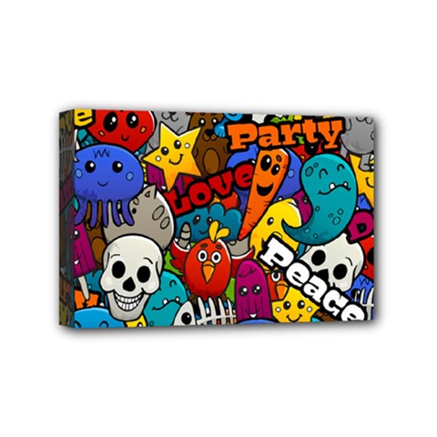 Graffiti Characters Seamless Pattern Mini Canvas 6  X 4  (stretched) by Wegoenart