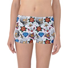 Full Color Flash Tattoo Patterns Boyleg Bikini Bottoms by Wegoenart