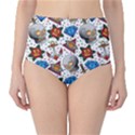 Full Color Flash Tattoo Patterns Classic High-Waist Bikini Bottoms View1