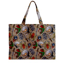 Tattoo Pattern Zipper Mini Tote Bag by Wegoenart