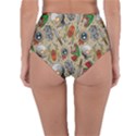 Tattoo Pattern Reversible High-Waist Bikini Bottoms View4