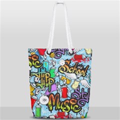 Graffiti Characters Seamless Patterns Full Print Rope Handle Tote (small) by Wegoenart