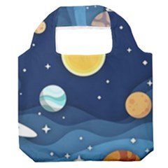Galaxy Background Premium Foldable Grocery Recycle Bag by danenraven