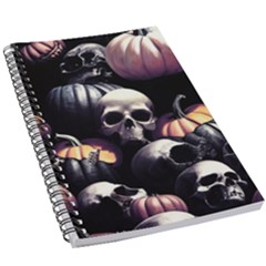 Halloween Party Skulls, Demonic Pumpkins Pattern 5 5  X 8 5  Notebook by Casemiro