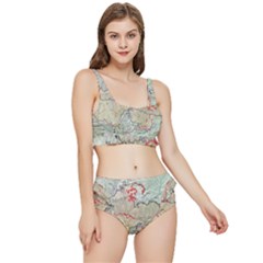 Misc Map Wallpaper Frilly Bikini Set by Wegoenart
