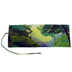 Landscape Illustration Nature Painting Roll Up Canvas Pencil Holder (s) by Wegoenart