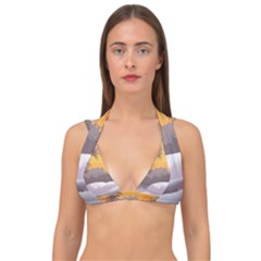 Illustration Background Landscape Double Strap Halter Bikini Top by Wegoenart
