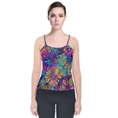 Illustration Graphics Design Art Velvet Spaghetti Strap Top by Wegoenart