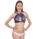 Illustration Graphics Design Art Cross Front Halter Bikini Top View1