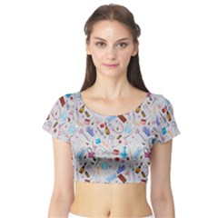 Medical Devices Short Sleeve Crop Top by SychEva
