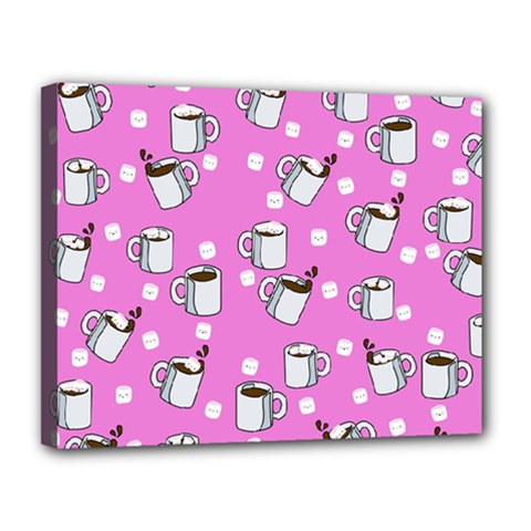 Coffee Chocolate Milk Drink Hot Canvas 14  X 11  (stretched) by Wegoenart