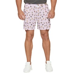Puppies Dog Pattern Drawing Men s Runner Shorts by Wegoenart