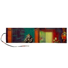 Illustration Robot Cute Sweet Futuristic Roll Up Canvas Pencil Holder (l) by Wegoenart