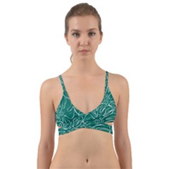 Tropical Monstera  Wrap Around Bikini Top by ConteMonfrey