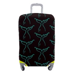 Blue Mermaid Tail Black Neon Luggage Cover (small) by ConteMonfrey