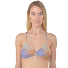 Gradient Purple, Orange Reversible Tri Bikini Top by ConteMonfrey