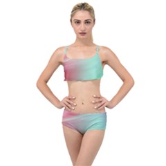 Gradient Pink, Blue, Red Layered Top Bikini Set by ConteMonfrey