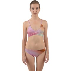 Gradient Brown, Green, Pink, Orange Wrap Around Bikini Set by ConteMonfrey
