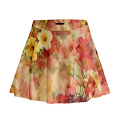 Seamless Pattern Textile Surface Luxury Vintage Mini Flare Skirt by Wegoenart