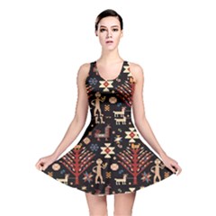 Carpet-symbols Reversible Skater Dress by Gohar