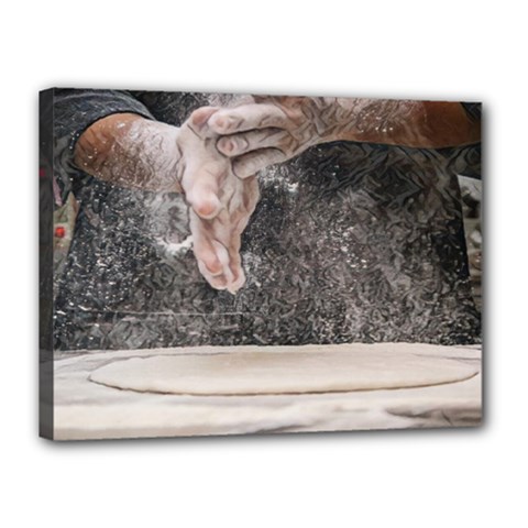 Let`s Make Pizza/bread Canvas 16  X 12  (stretched) by ConteMonfrey