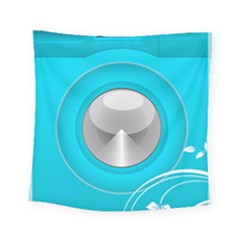 Blue Washing Machine, Electronics Square Tapestry (small) by Jancukart