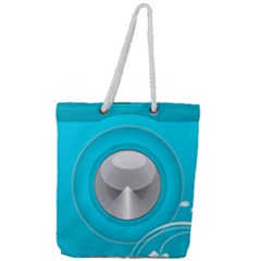 Blue Washing Machine, Electronics Full Print Rope Handle Tote (large) by Jancukart