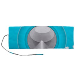 Blue Washing Machine, Electronics Roll Up Canvas Pencil Holder (m) by Jancukart