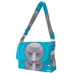 Blue Washing Machine, Electronics Full Print Messenger Bag (l) by Jancukart
