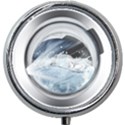 Gray Washing Machine Illustration Mini Round Pill Box View1