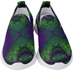 Abstract Fractal Art Pattern Kids  Slip On Sneakers by Ravend