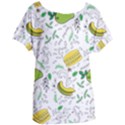 Hamburger With Fruits Seamless Pattern Women s Oversized Tee View1