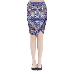 Amethyst Repeats Midi Wrap Pencil Skirt by kaleidomarblingart