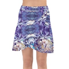 Amethyst Repeats Wrap Front Skirt by kaleidomarblingart