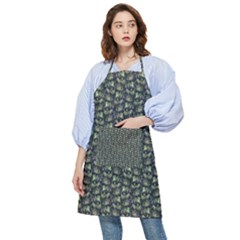 Robot Skull Extreme Close Up Pocket Apron by dflcprintsclothing