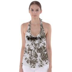 Botanical Motif Drawing Design Babydoll Tankini Top by dflcprintsclothing