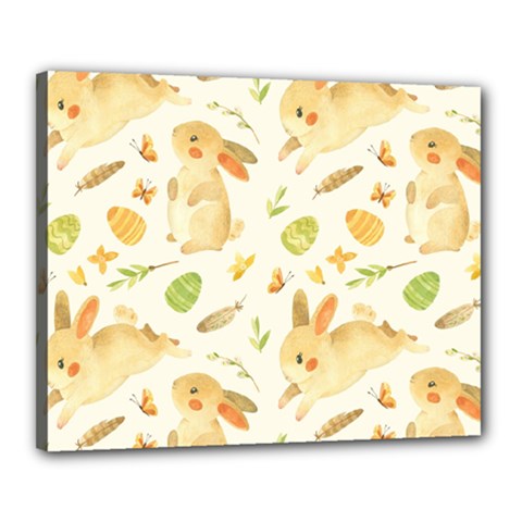 Cute Rabbits - Easter Spirit  Canvas 20  X 16  (stretched) by ConteMonfrey