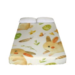 Cute Rabbits - Easter Spirit  Fitted Sheet (full/ Double Size) by ConteMonfrey