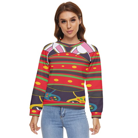 Game Lover Easter - Two Joysticks Women s Long Sleeve Raglan Tee by ConteMonfrey