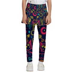 Sketch Graphic Illustration Kids  Skirted Pants by Vaneshart