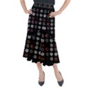 Black And Multicolored Polka Dot Wallpaper Artwork Digital Art Midi Mermaid Skirt View1